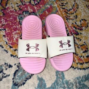 Under Armour Light Pink Slide Sandals size 12